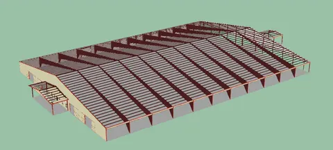 A steel building modeled in Steel Ninja